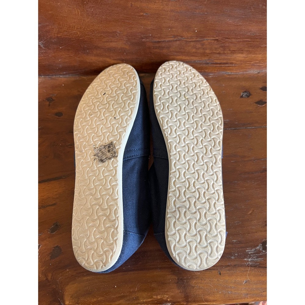 TOMS Classic Alpargata Navy Blue Canvas Slip On Loafer Flats Womens 8.5 - Picture 5 of 5